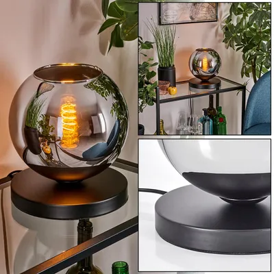 Produktbild von Cesaro Tischlampe aus Metall/Glas in Schwarz/Chromfarben