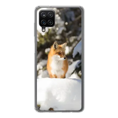 Produktbild von MuchoWow® Handyhülle Schutzhülle Hülle für Samsung Galaxy A12 Fuchs - Schnee - Baum Silikon Softcase Handy Hülle - Bild