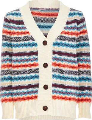Produktbild von TANUNA damen strickjacke - orange mehrfarbig, M