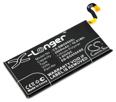 Produktbild von TECHTEK Akku Kompatibel mit [Samsung] Dream 2, Galaxy S8, Galaxy S8 TD-LTE, Galaxy S8+, Galaxy S8+ TD-LTE, SC-02J, SGH-N171, SM-G9500, SM-G9508, SM-G