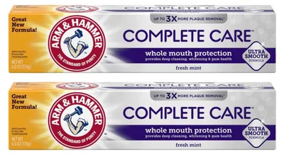 Produktbild von Arm And Hammer - Zahnpasta - 2er Pack - Complete Care - Rundumschutz - Fleckenentfernung - Backpulver-Formel