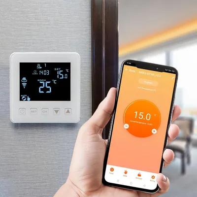 Produktbild von Intelligentes WLAN-Thermostat Unterputz für Fussbodenheizung: App-, Sprach- & Touch-Steuerung, Siri/Alexa/GA – Komfortabel & energieeffizient