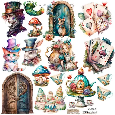 Zdjęcie produktu dla Naklejki - ScrapLove - Alice 1