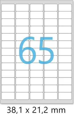 Image de Lot de 100 planches a4 de 65 étiquettes multi-usages mini format 38 1 x 21 2 mm   650 étiquettes