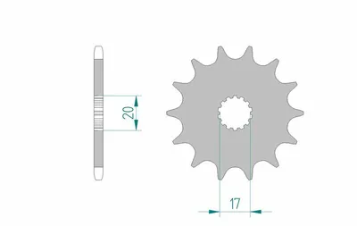 Produktbild von AFAM Selbstreinigendes Stahlritzel vorne - 520