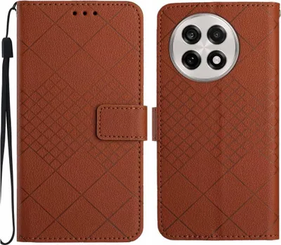 Produktbild von OnePlus 13R Hülle - Coverup Rhombus Klapphülle - Braun