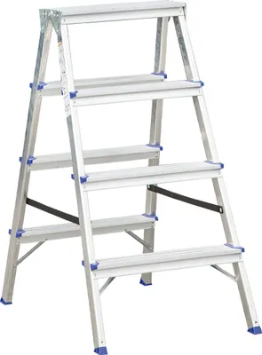 Produktbild von Stehleiter Aluleiter  Mod. KDSS - Stufenanzahl: 2 x 4, Höhe der obersten Stufen: 0,86 m