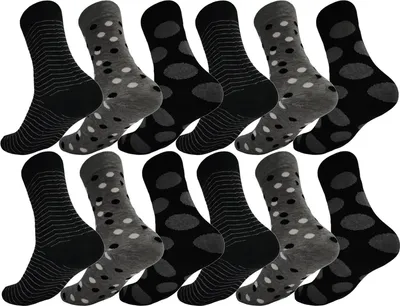 Produktbild von 12 Paar Damen Socken mit Muster Baumwolle; 12 Paar, Mix13/35-38