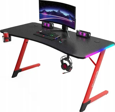 Produktbild von Ekspand | Gaming Tisch - 120x60 Cm - Rgb Beleuchtung - Becherhalter - Kopfhörerhaken