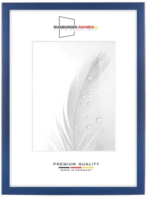 Productafbeelding van DR24 fotolijst 20x25 (Donkerblauw) op maat gemaakt - 35 mm brede MDF-houten frame inclusief - Stabiele achterwand