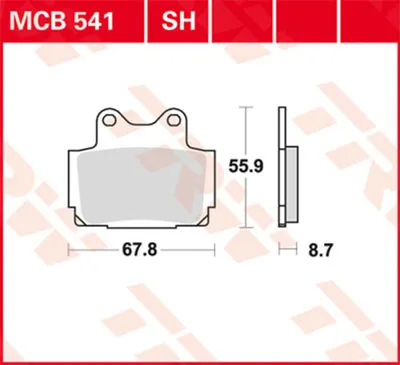 Image de Klocki hamulcowe TRW Trw Organ. Mcb 541