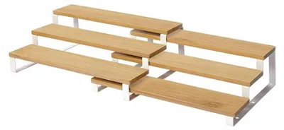 Zdjęcie produktu dla Stojak Na Przyprawy Organizer Przyprawnik Regał Półka Zestw 2 Szt. Biały
