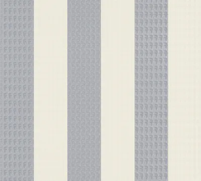 Produktbild von Karl Lagerfeld Wallpaper Designertapete Stripes Luxustapete Vliestapete grau weiß creme 10,05 m x 0,53 m