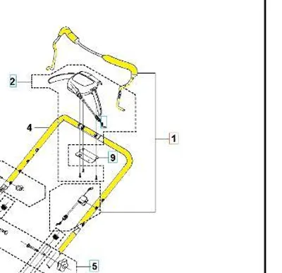 Produktbild von Lenkerbaugruppe für den Benzinrasenmäher L 321AHX von Husqvarna, Teilenummer 598453101