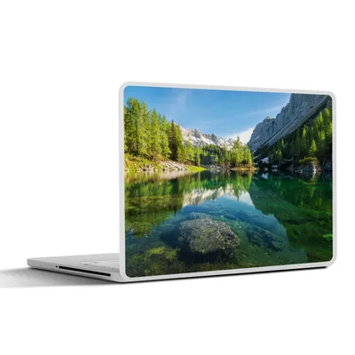 Produktbild von MuchoWow® Laptop Aufkleber Sticker Cover Wasser - Berge - Felsen 30x22 cm - Laptop-Sticker