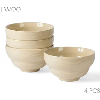 Produktbild von Schale set 4er Ø15,3cm Müslischalen Snackschale Dessertschalen Schalen für 4 Personen Keramik Schüssel Bowl Mikrowellen- und Spülmaschinenfest