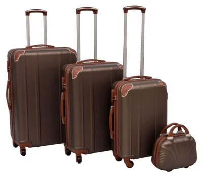 Produktbild von Vierteiliger Koffer-Trolley in Kaffeebraun