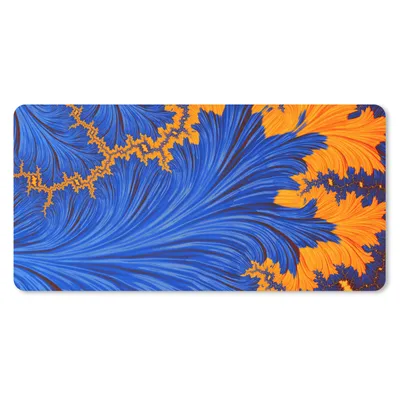 Produktbild von MuchoWow® Schreibtischunterlage Blätter - Kunst - Psychedelisch 80x40 cm - XXL Mauspad - Gaming Mauspad