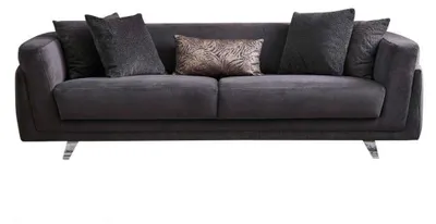 Immagine prodotto di Divano a tre posti Divano a 3 posti in tessuto grigio divano in tessuto divano imbottito design
