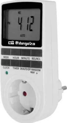 Produktbild von Orbegozo PG 25, Tages-/Wochenzeitschaltuhr, Schwarz, Weiß, Digital, LCD, Tasten, 12 h / 24 h