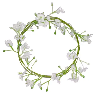 Produktbild von Künstliche GYPSOGIRLANDE ca. 180cm. Schleierkraut mit weißen Blüten