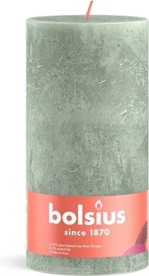 Produktbild von Bolsius Stub Kerze Jade grün - Ø100 mm - Höhe 20 cm - Grün - 125 Brennstunden