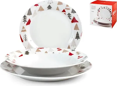 Immagine prodotto di HOMe Servizio Tavola 18 Pezzi Winterly In Porcellana Decorata