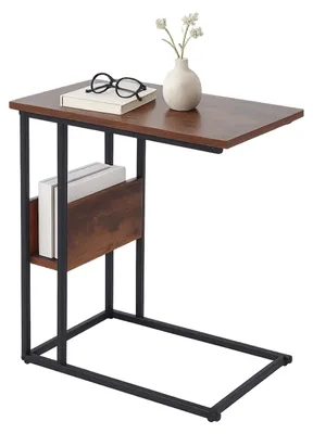 Productafbeelding van Omgoods - U-vormige Bijzettafel met Opbergruimte 60x55x36cm