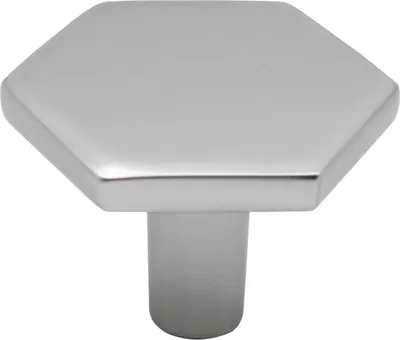 Immagine prodotto di Natural Goods Berlin Maniglia per mobili HEXAGON, pomolo per mobili, maniglia per armadi, pomolo per cassetti e porte, argento, 1 pezzo
