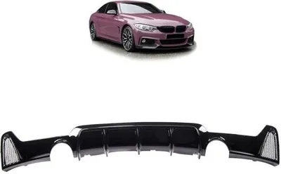 Image de Diffuseur sport noir brillant, compatible avec les BMW F32, F33 et F36 équipées du pack M 435 uniquement