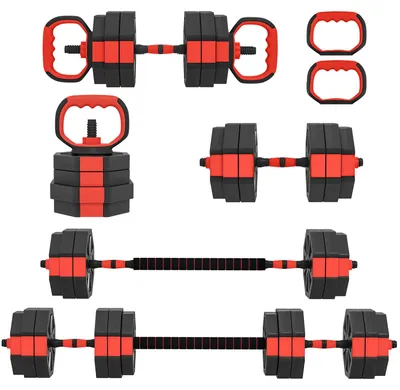Produktbild von 6-in-1 Hantelset Kurzhantel Set Kurzhanteln Langhanteln verstellbar 25 KG für Krafttraining Zuhause