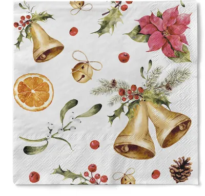 Produktbild von Tissue Serviette Marianne, 33 x 33 cm, 3-lagig, 100 Stück - Mank - Weihnachten