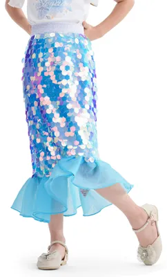 Produktbild von Mädchen-Meerjungfrauenrock mit Pailletten – Blau