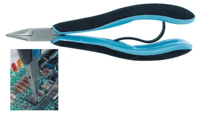 Immagine prodotto di Pinze elettroniche a becchi piatti Lindström, lunghezza totale: 150 mm