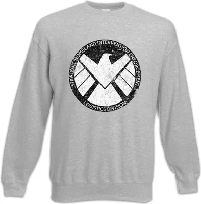 Produktbild von Urban Backwoods S.H.I.E.L.D. Vintage Logo I, Sweatshirt, Farbe: Hellgrau, Größe: 5XL