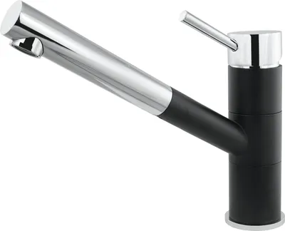 Produktbild von Küchenarmatur - Hochdruck Einhebelmischer - Ausziehbar Und Drehbar - Edelstahl - Schwarz - Höhe 21,3 cm - Anschluss 3/8 Zoll, MODERNO VAIANA