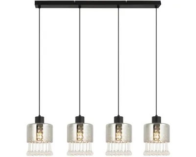 Obrázek produktu pro Lustr Globo Hendry 15884-4H 4xE27 15 W černý kouřové sklo