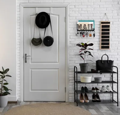 Produktbild von Schlüsselbrett mit Regal und Briefablage für die Wand mit 10 Haken