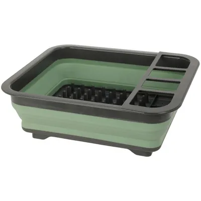 Obrázek produktu pro Excellent Houseware Skládací odkapávač na nádobí šedozelený polypropylen 31x36,5x12 cm