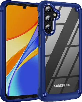 Produktbild von Hülle für Samsung Galaxy A15 5G/4G Hybrid Transparente PC Robust TPU Bumper Stoßfest Schutzhülle Blau
