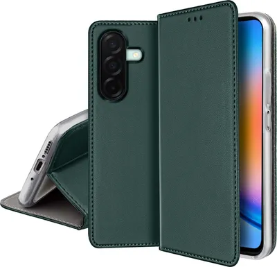Zdjęcie produktu dla ETUI SKÓRZANE do Samsung Galaxy A26 5G MAGNETYCZNE BOOK CASE TOKRA SZKŁO 9H