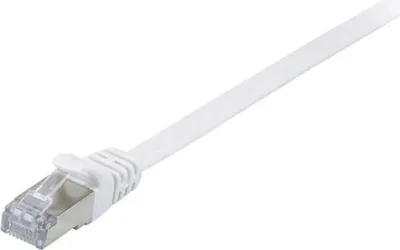 Produktbild von Equip Patchkabel Cat6A Flat U/FTP 2xRJ45 10.00m weiß LSZH Polybeutel