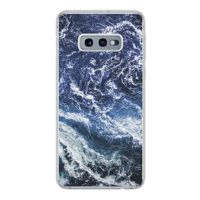 Produktbild von MuchoWow® Handyhülle Schutzhülle Hülle für Samsung Galaxy S10e Naturstein - Blau - Weiß Silikon Softcase Handy Hülle - Handy