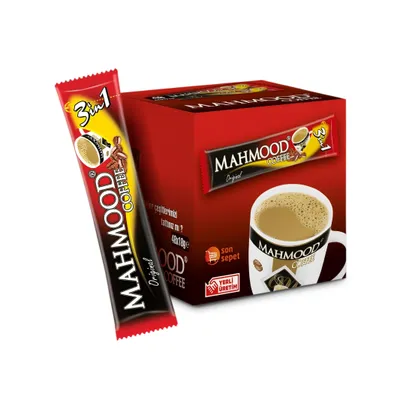 Produktbild von Mahmood Coffee 3 in 1 Instantkaffee Original, Kaffee mit Kaffeecreme und Zucker, 48 Sticks x 18 g