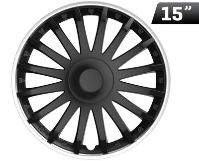 Obrázek produktu pro Kryty kol Crystal silver ring / black 15", 4 ks