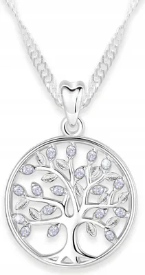 Image de Collier en argent Arbre de vie Zirconia Arbre du bonheur ARGENT 925