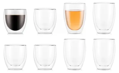 Produktbild von Bodum Pavina, Set, 0,35 l, Transparent, Borosilikatglas, Kaffee, 8 Stück(e)