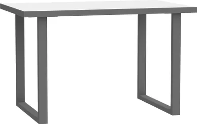 Produktbild von Schreibtisch >KEFLAVIK< in Weiß, Grau - 120x74,1x75cm (BxHxT)
