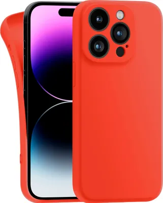 Produktbild von Hülle für Apple iPhone 14 Pro - Handyhülle mit Kameraschutz Cover aus Silikon in Orange
