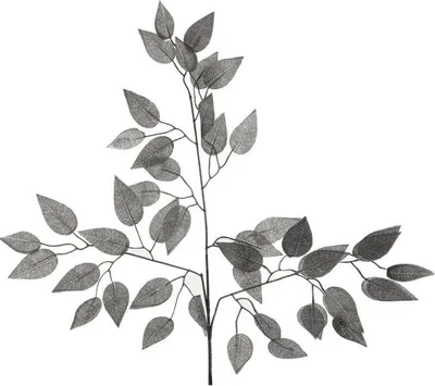 Produktbild von Dreifachblättriger Zweig, schwarz, 60 cm